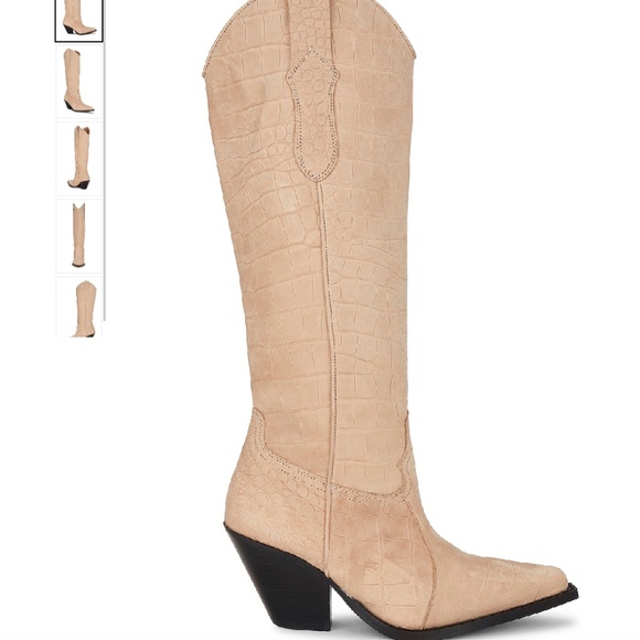✨NEW! TORAL Tall Suede Western Boots – Size 38 / US 8✨ - Picture 1 of 12